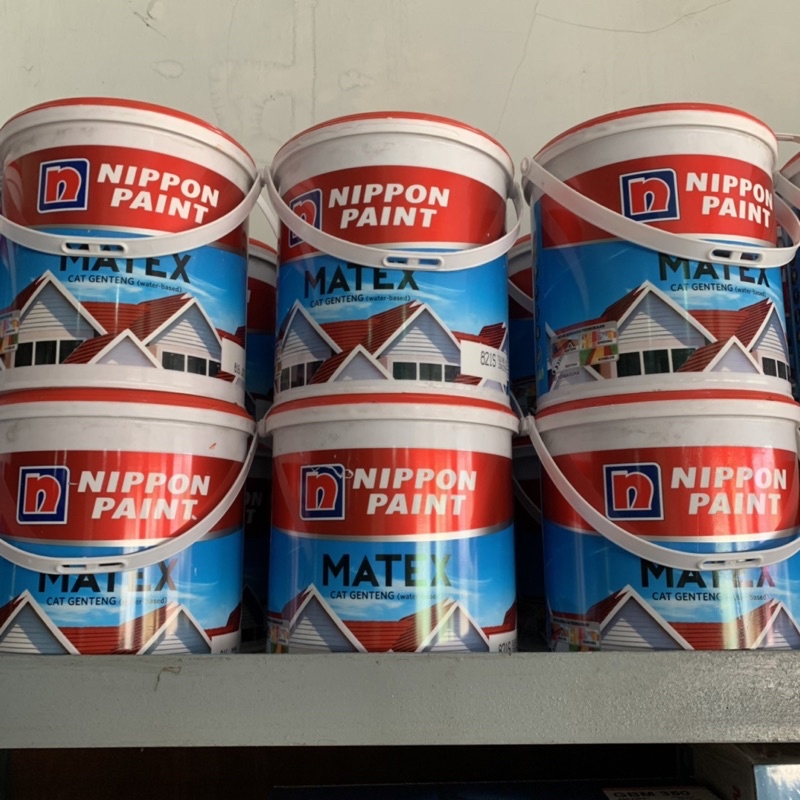 Cat Genteng Nippon Paint Matex / Cat Lapangan / Cat Parkiran / Warna Hitam Merah Oren U Hijau Kuning
