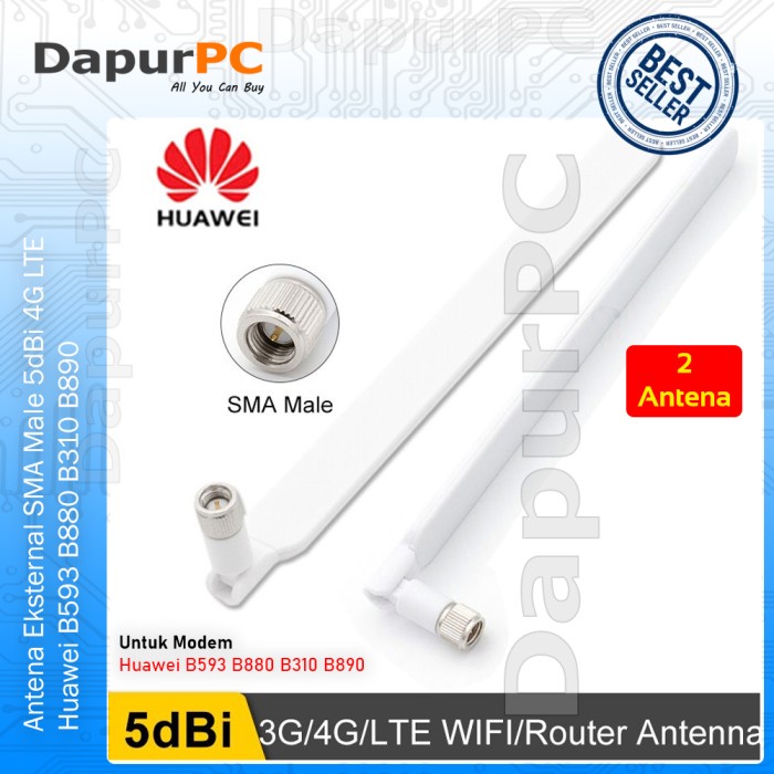Huawei Antena Eksternal SMA 5dBi 4G LTE Huawei B593 B880 B310 B89 terlaris