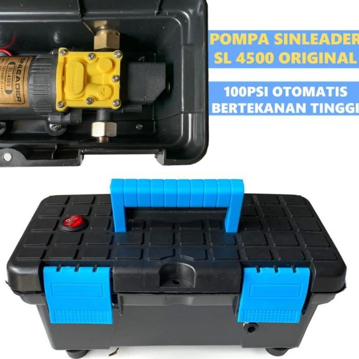 Paket Set Alat Mesin Pompa Box Mini Steam Cuci Motor Mobil Ac Portable Premium Original
