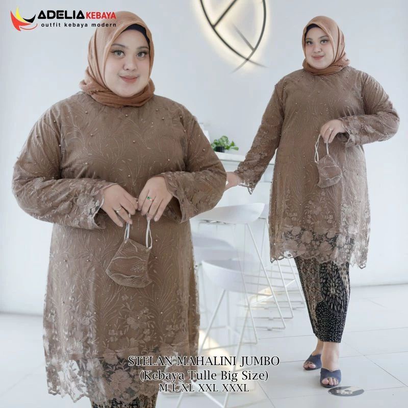 (cod) kebaya tunik jumbo ld 130 kebaya pesta wanita telaris kebaya lamaran kebaya wisuda kebaya tren