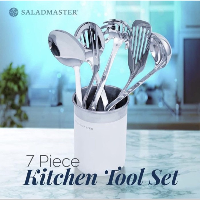 [New Ori] Saladmaster Kitchen Tool Set 7 Pieces Spatula Sutil Spoon Bisa Gojek