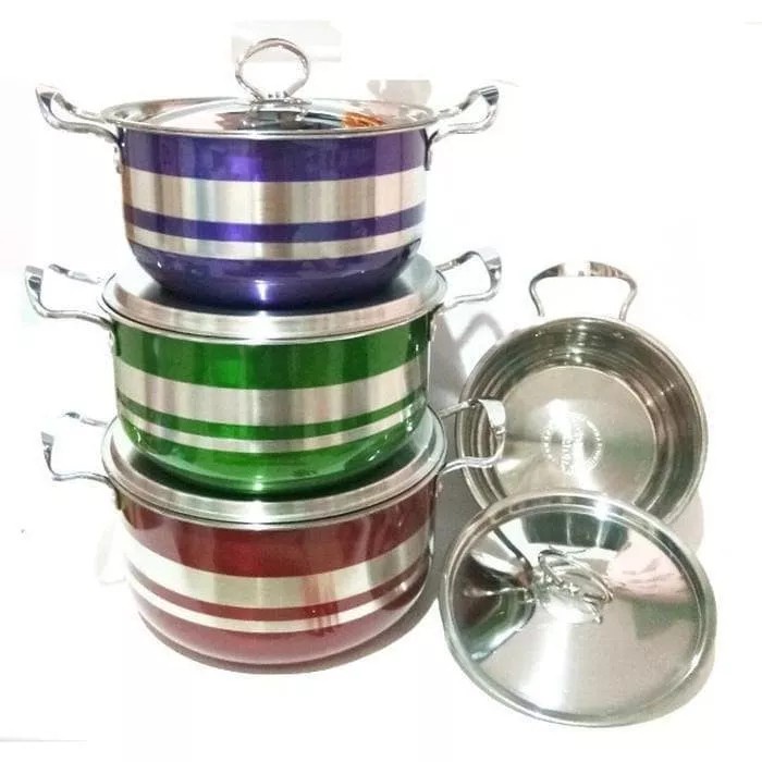 ✨Baru Stock Pot Set Warna Weston / Panci Stock Pot Warna Weston Inoxware Bisa Gojek