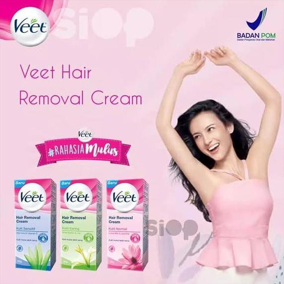 Terlarisss !!! [Kecil] Veet Hair Removal Cream Perontok Penghilang Bulu Kulit Normal Kulit Sensitif 