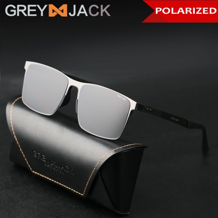 Greenwoods Kacamata Hitam Sunglasses Polarized Uv Kotak Pria Keren 8512