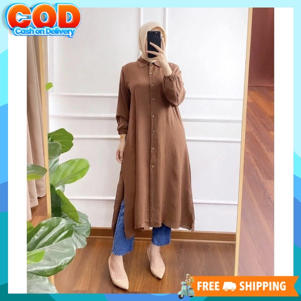 Tumik Tunik Wanita Kekinian Tonik Deres Tunik Remaja Wanita Baj Tuniq Kerja Kantor Dress Long Tuni T