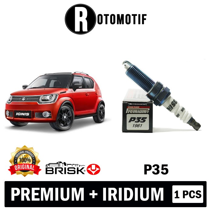 Busi Mobil Ignis 1200Cc Brisk Premium Plus Iridium P35 Kode It085