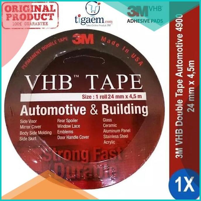 

3M VHB 24mm x 4.5m Double Tape Foam Merah Otomotif & Building 4900 20JVLZ3 tools n parts