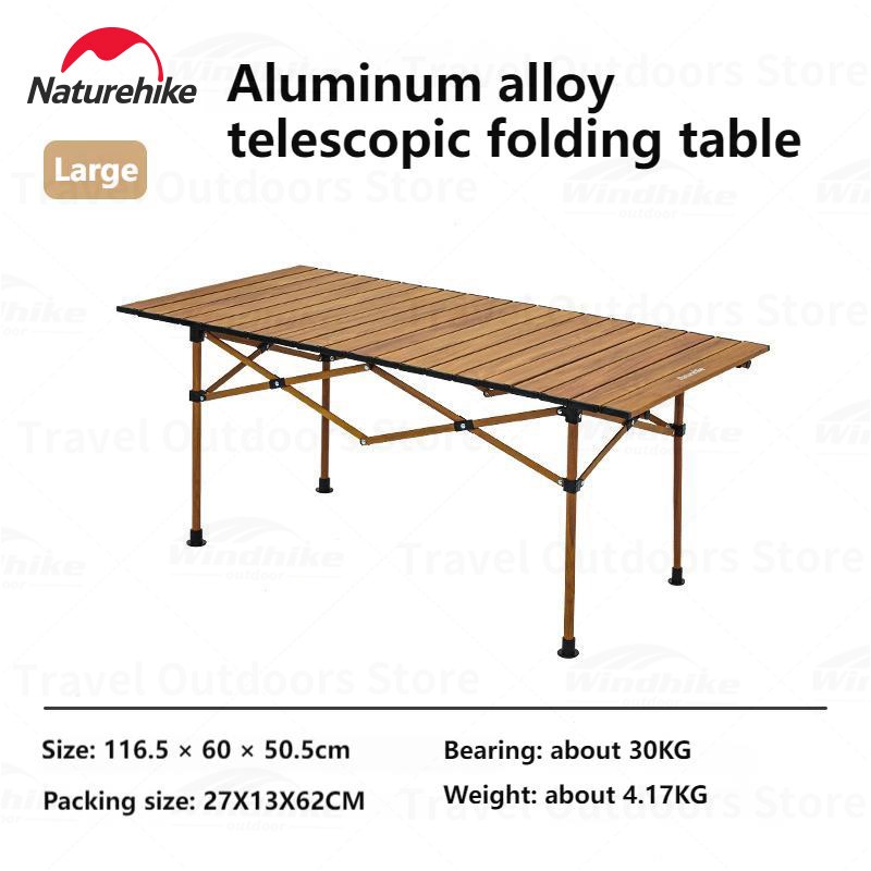 TOKO.PEJALAN MEJA LIPAT ALUMINIUM ALLOY EGG ROLL NATUREHIKE CNH22JU038 (L)