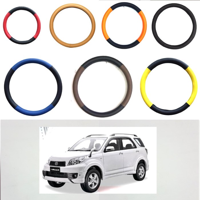 Sarung Stir Mobil/Cover Steer Mobil Rush Lama/Old terpercaya