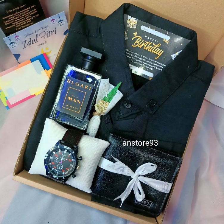 

YVHJ2775 BISA COD kemeja cowo / kado/hampers gift Box / free Kartu ucapan Bisa request ucapan