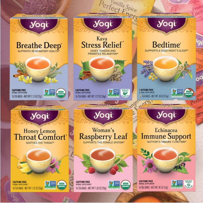 

YOGI TEA Teh Kesehatan Herbal Organik Caffeine Free 16 Tea Bags