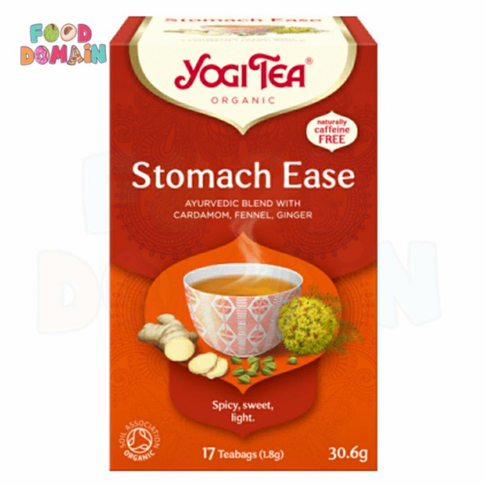 

Yogi Tea Organic Herbal Tea Stomach Ease Cardamom Fennel Ginger 17TB