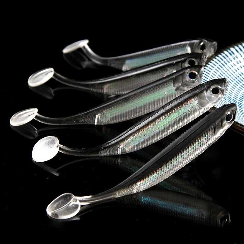 atriptime umpan pancing ikan rainbow soft lure bait 7 cm 5 pcs - ty-ba58 gauthiermewilliamyu