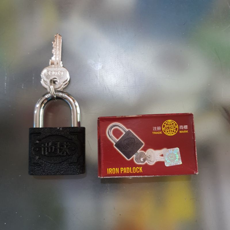 Gembok Hitam 40mm Globe Gembok Pintu Globe 40mm