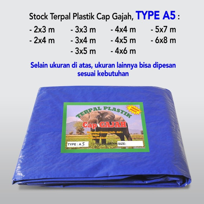 Terpal Plastik A5 Ukuran 4X6 Meter Merk Cap Gajah