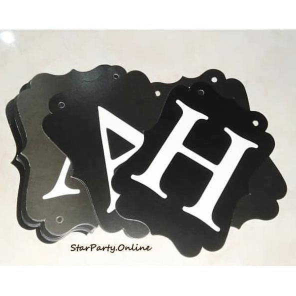 ,,,,,,,] Rangkaian Huruf/ Banner Nama/ Tulisan nama/ Banner kertas/ bunting fla