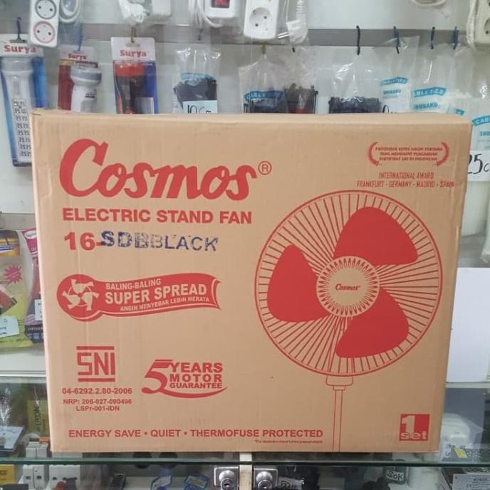 :<:<:<:<] KIPAS ANGIN BERDIRI/STAND FAN COSMOS 16- SDB BLACK