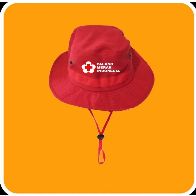 TOPI RIMBA PMI//TOPI RIMBA PALANG MERAH INDONESIA//TOPI RIMBA TERMURAH