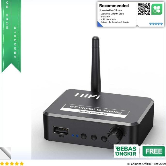 Vaorlo Dac Audio Bluetooth 5.1 Receiver Hifi Digital To Analog - Bls-B Original