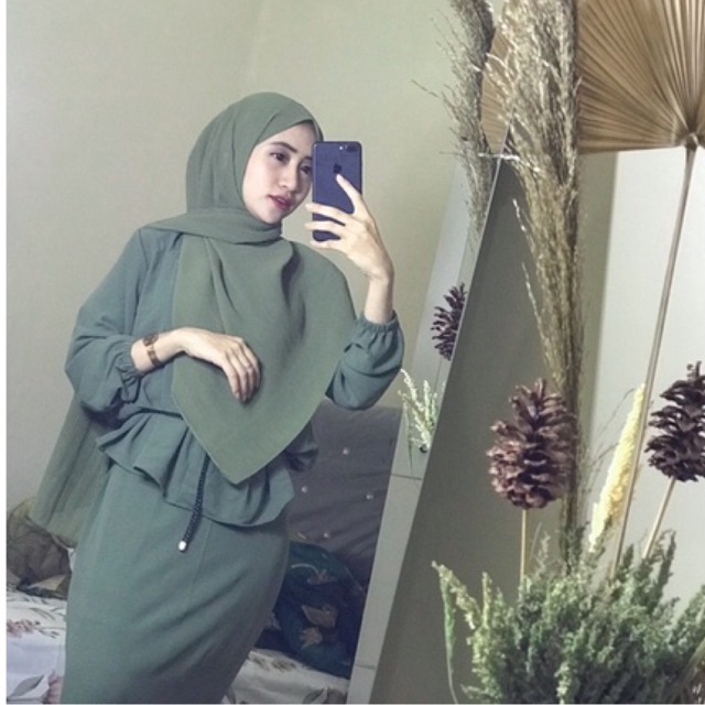 EDITH ONE SET - Atasan Wanita One Set Premium Crinkle