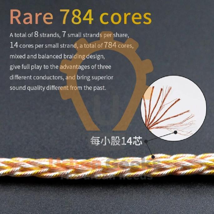 Kz Upgrade Cable Gold Silver Mixed Wired