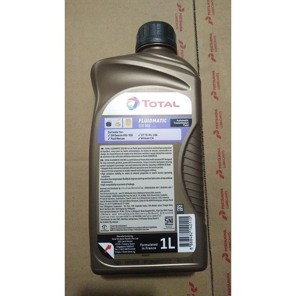 Oli ATF X Transmisi Power Steering Total Fluidmatic IIIG 1 Liter Asli terbaik