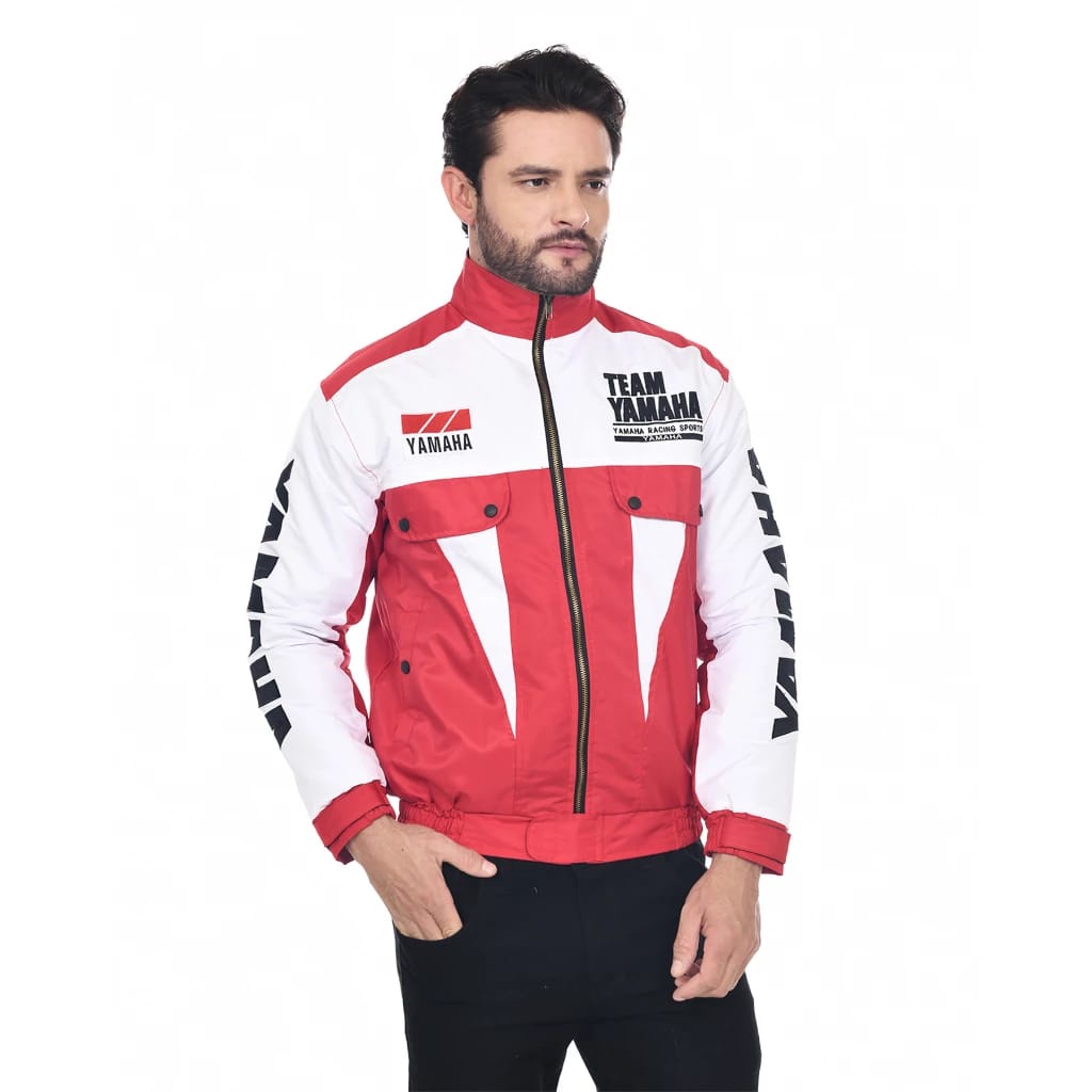 Jaket Team Yamaha Racing Sport Fullbordir Anti Air motor pria RX-King Mio Vixion Cepat Kering