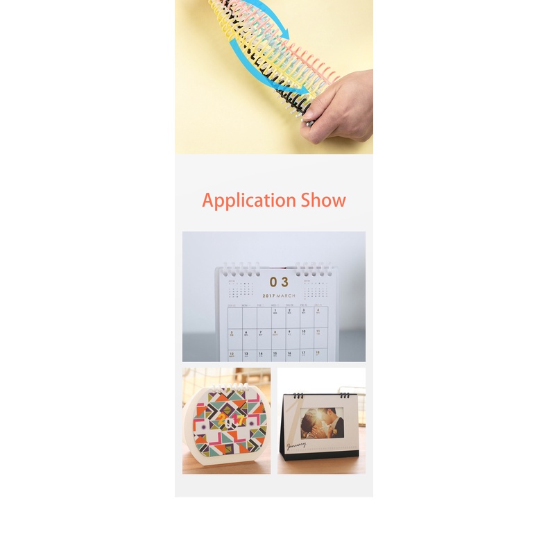 

5 Pcs Plastik Daun Longgar Link Spiral Lingkaran Gikat Cincin Untuk 30 Lubang Notebook Kertas Buku