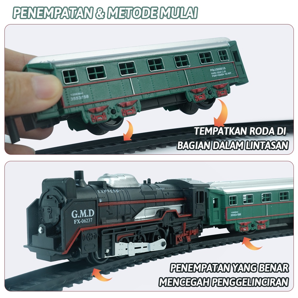 Tatajoy Kereta Api Rail rel kecepatan tinggi Kereta Rail Kereta Asap 14 set Rel Kereta Electronic Train otomatis Kereta anak Api Susun Rail Automatic Kereta Cepat Mainan Kereta Thomas Mainan Kereta Api Rel Mainan laki Mainan Anak
