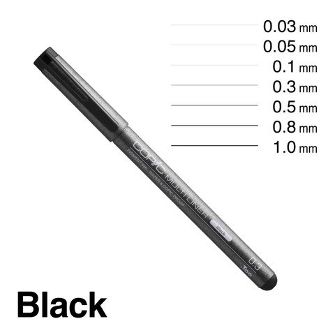 

Promo Copic Markers Multiliner Black Set Inking Pen Sketching Pen Drawing