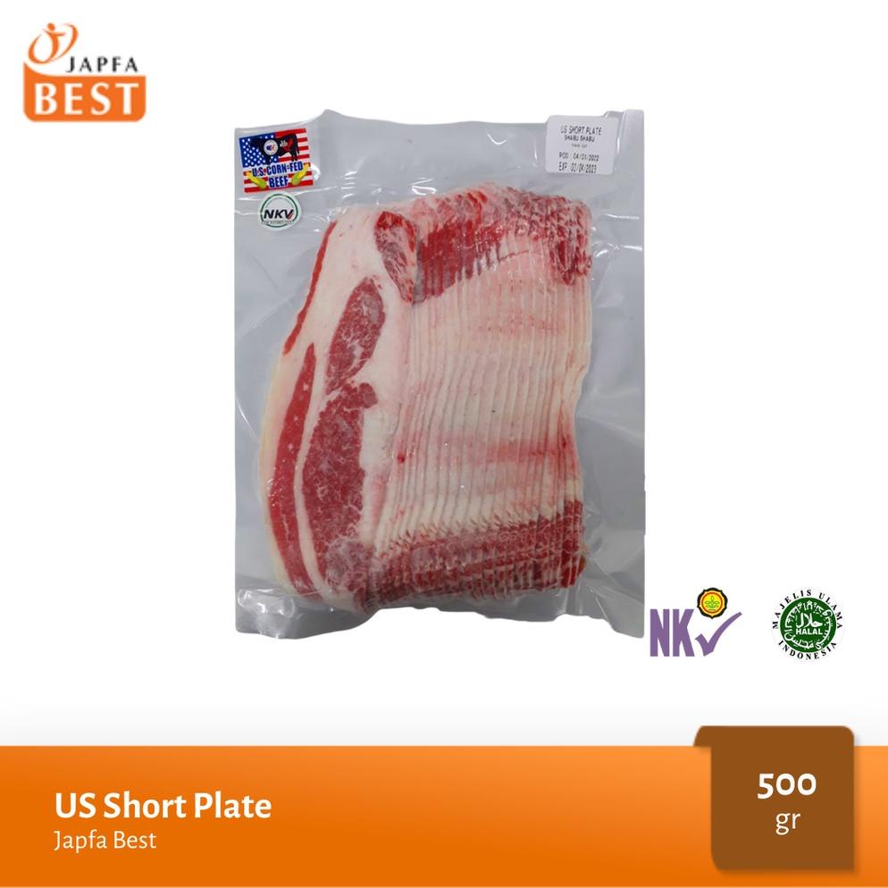 

| daging sapi us shortplate beef slice 500 gr