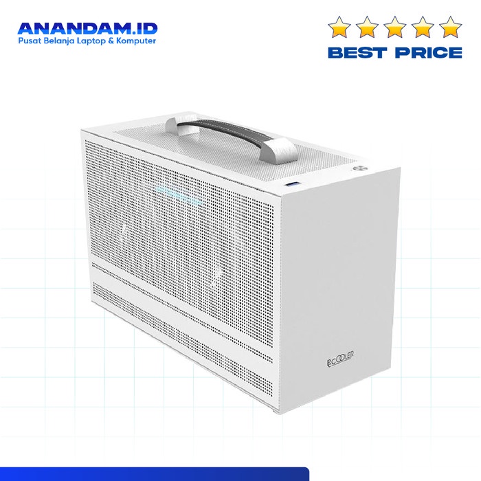Casing Pccooler Mini I100 Pro Mesh ITX Case PC - White
