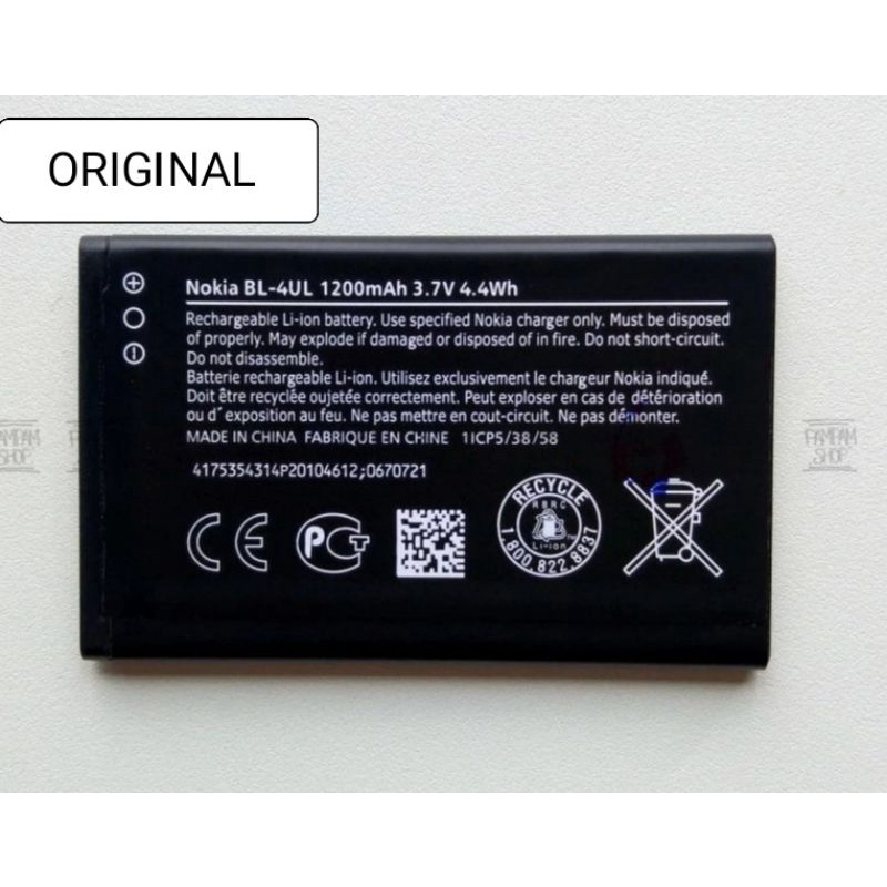 baterai Nokia Asha 225 3310 Reborn 2017 BL4UL BL-4UL Original Batre