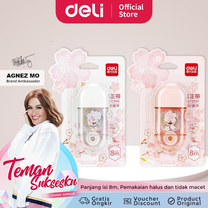 

Deli Correction Tape / Tip Ex Kertas 8m Design Sakura 71540