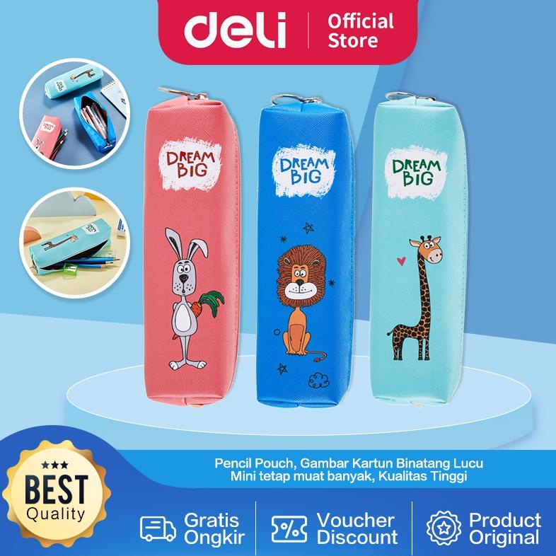 

Deli Pencil Pouch / Tempat Pensil Gambar Kartun Kelinci Singa Jerapah Lucu 20 CM Muat Banyak EH900