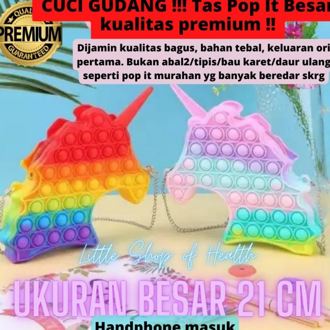 Tas pop it unicorn besar