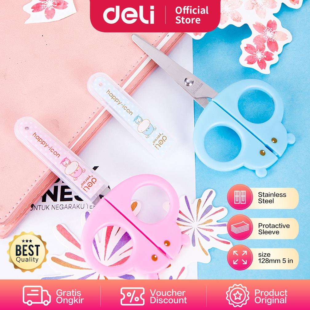 

Deli Hippo Gunting Sekolah ujung gunting yang tumpul aman digunakan anak anak 128mm E6032