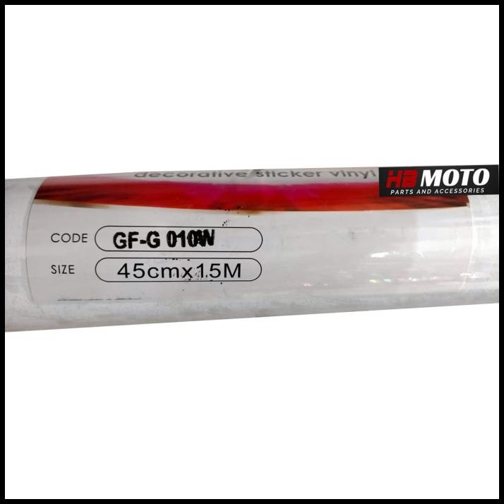 

TERBARU STICKER VINYL GOODFIX WHITE GLOSSY/SCOTLIGHT VINYL GOODFIX 45CM X 15M !!!!!!