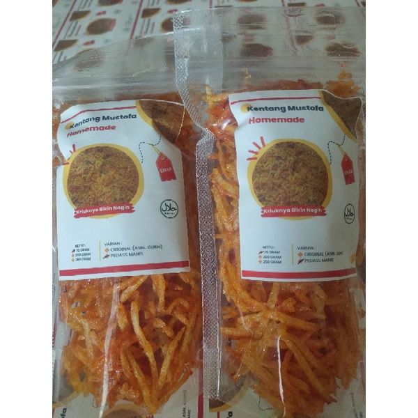 

Kentang Mustofa pedass maniss mini pack..Tanpa kapur sirih