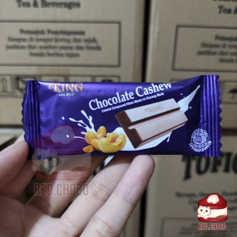 

D'King Chocolate Cashew(Dus) Isi 80Pcs/Cokelat Mede/Cokelat Bisco