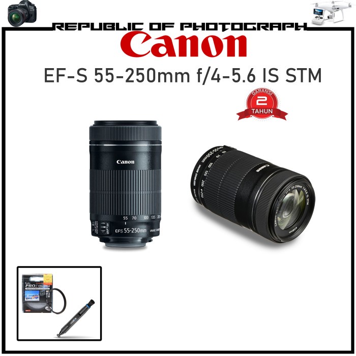 Canon EF-S 55-250mm f/4-5.6 IS STM / Lensa Canon EF-S 55-250mm STM