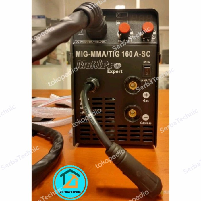 Ready Siap Kirim! Mesin Las Tanpa Gas Mig Mma Tig 160 A-Sc Igbt 450 Watt Multipro