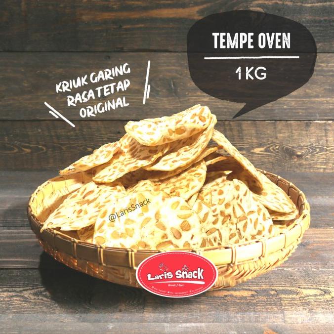 

Keripik Tempe Oven Garing Renyah Snack Kiloan 1000gr