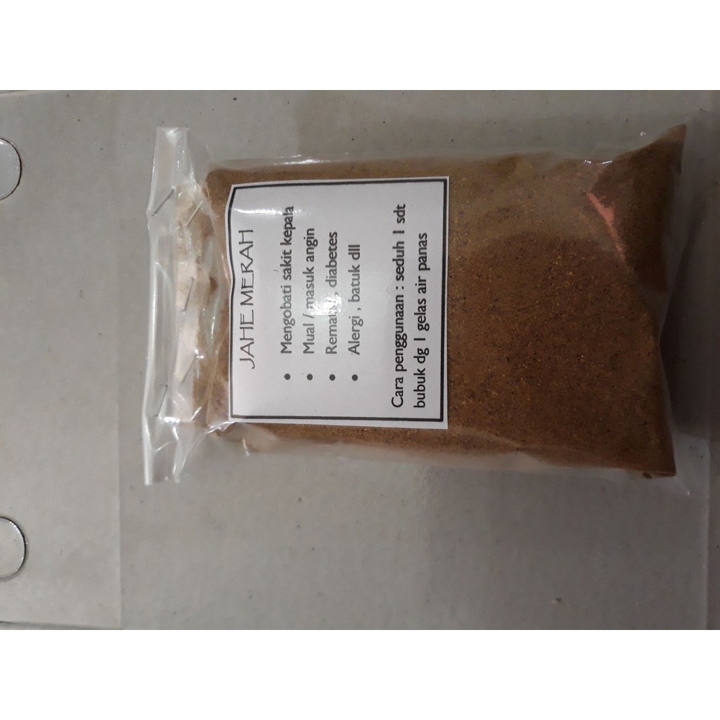 

Jahe Merah Serbuk - Bubuk / Jae Merah Powder Tanpa Campuran - Murni - Zingiber Officinale Varietas