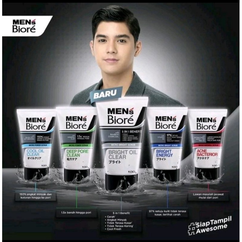Mens Biore Facial Foarm 100ml Sabun Muka Pria
