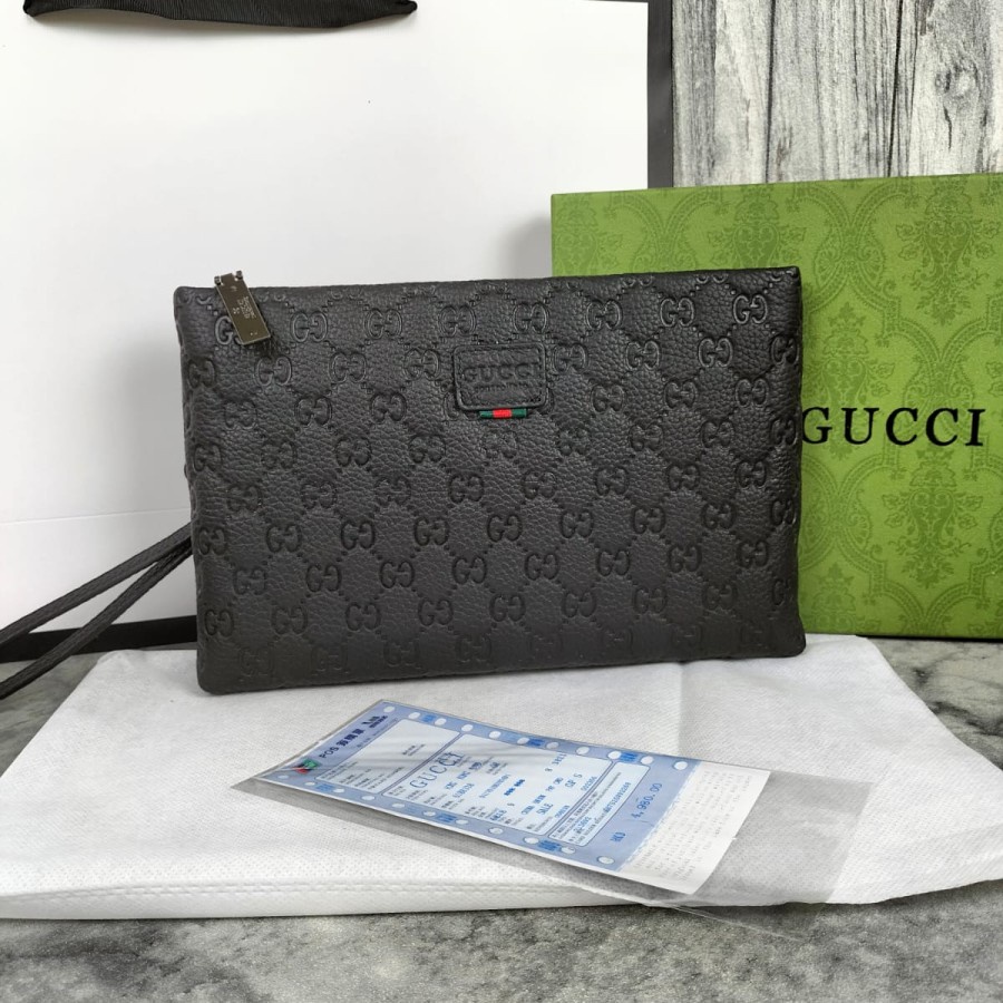 GUCCI HANDBAG CLUTCH TAS TANGAN PRIA BRANDED KASUAL - DOMPET - TAS TERLARIS PRIA - TAS PINGGANG KULI