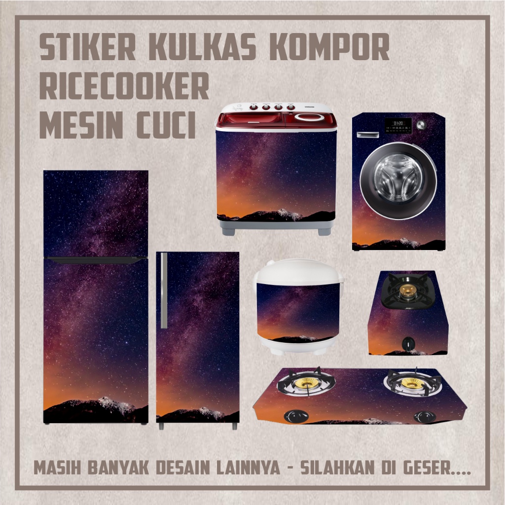 Sticker Rice cooker ukuran kecil besar Stiker Mesin cuci 1&2 tabung Stiker Kulkas Stiker Kompor