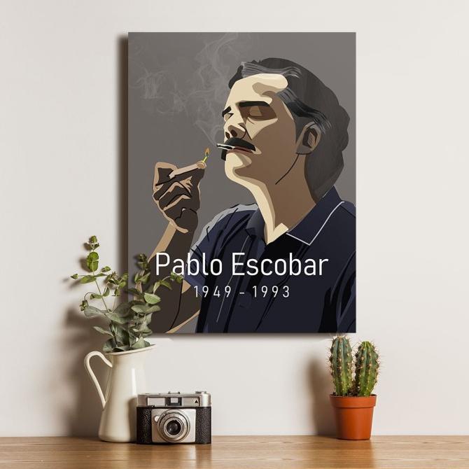 populer] Poster Pablo Escobar Mafia Mafioso - Dekorasi Hiasan Dinding Kayu