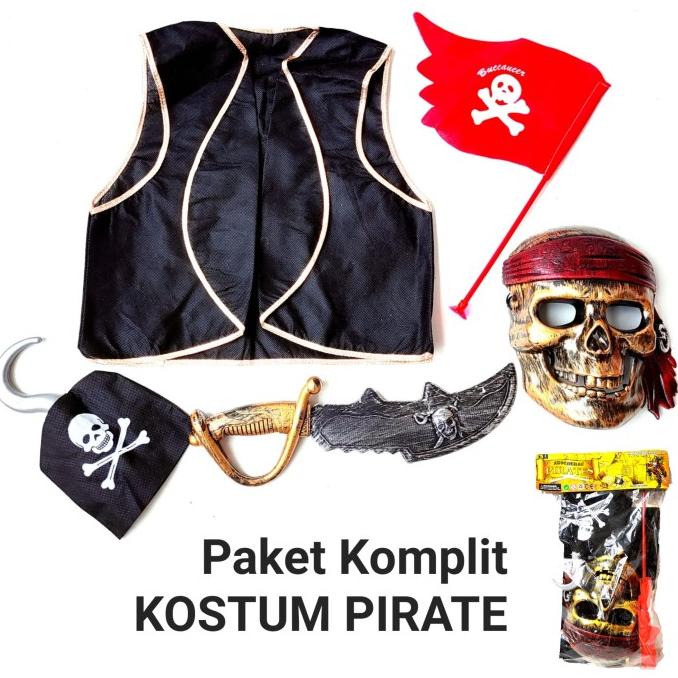 

Kostum Pirate Perompak Jack Sparow Cosplay Halloween Bandana Perampok Pengiriman Cepat