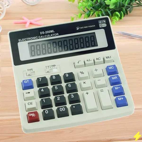 

[PROMO] TOSAI Kalkulator 12 Digit Dual Power Solar Baterry Office Tools - DS-200ML